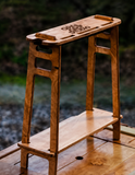 Load image into Gallery viewer, Double Layer Wooden Camp Organizer Shelf