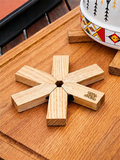 Load image into Gallery viewer, Japanese Snowflake Wooden Trivet