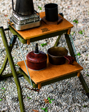 Load image into Gallery viewer, Multi Layer Wooden Camp Tea Station