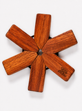 Load image into Gallery viewer, Japanese Snowflake Wooden Trivet