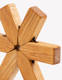 Load image into Gallery viewer, Japanese Snowflake Wooden Trivet