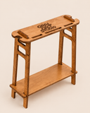 Load image into Gallery viewer, Double Layer Wooden Camp Organizer Shelf